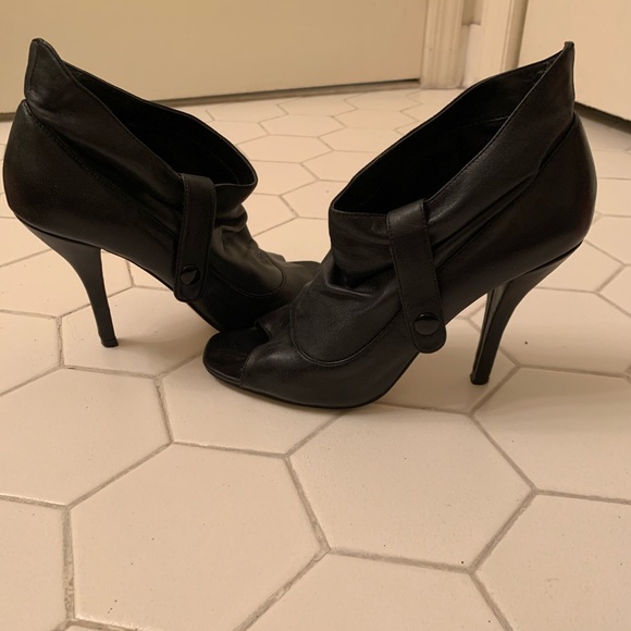 Steven By Steve Madden Black Open-Toe Booties - Picture 5 of 8